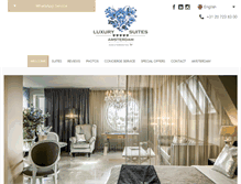 Tablet Screenshot of luxurysuitesamsterdam.com